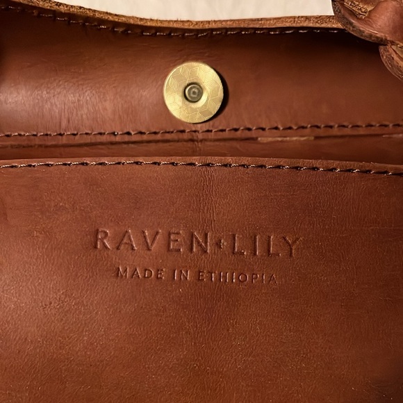 Magnolia Raven and Lily cognac brown leather tote bag - Picture 2 of 3